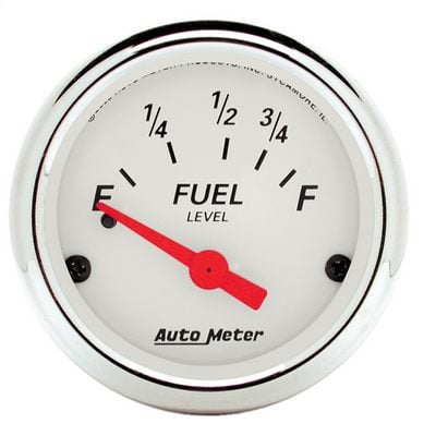 Auto Meter Arctic White Fuel Level Gauge - 1316